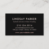 まつげメイクアップアーティストバラ金ゴールド名刺 名刺 (裏面)