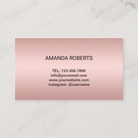 まつげメイクアップアーティストバラ金ゴールドLash Extension 名刺 (裏面)