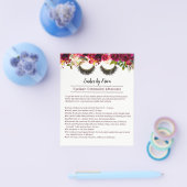 まつげメイクアップアーティストフローラアフターケア指導 チラシ (シングル)