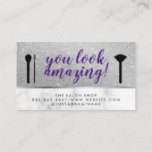 まつげメイクアップアーティストマーブルグリッター 名刺 (裏面)