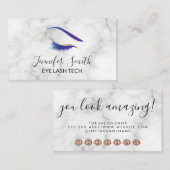 まつげメイクアップアーティストマーブルロイヤリティ ロイヤリティカード (正面/裏面)