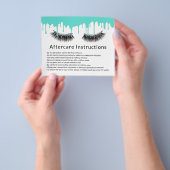 まつげメイクアップアーティストモダンティール(緑がかった色)アフターケア チラシ (手)