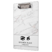 まつげメイクアップアーティストルクスホワイトマーブル クリップボード (左)