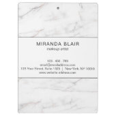 まつげメイクアップアーティストルクスホワイトマーブル クリップボード (裏面)