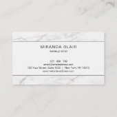 まつげメイクアップアーティストルクスホワイトマーブル 名刺 (裏面)