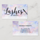 まつげメイクアップアーティスト水カラーLash Extension 名刺 (正面/裏面)