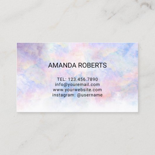 まつげメイクアップアーティスト水カラーLash Extension 名刺 (裏面)