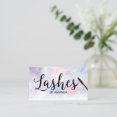 まつげメイクアップアーティスト水カラーLash Extension 名刺 (スタンド正面)