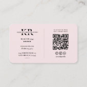 まつげメイクアップアーティスト美しい美学ピンクモダン 名刺 (裏面)