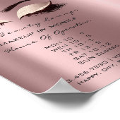 まつげメイクアップアーティスト グリッター ビューティー ナス ポスター (角)