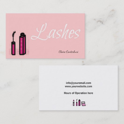 まつげメイクアップアーティスト 名刺 (正面/裏面)