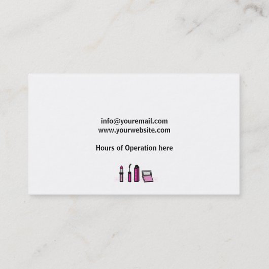 まつげメイクアップアーティスト 名刺 (裏面)