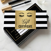 まつげメイクアップギフト券金ゴールドB&Wストライプ製品