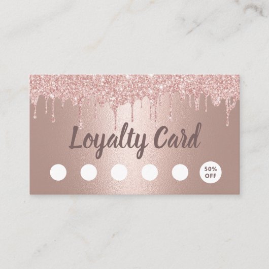 まつげメイクアップヘアサロンバラ金ゴールドドリップロイヤリティ ロイヤリティカード (正面)