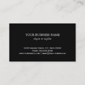 まつげメイクアップロゴ金ゴールド白黒ストライプ 名刺 (裏面)