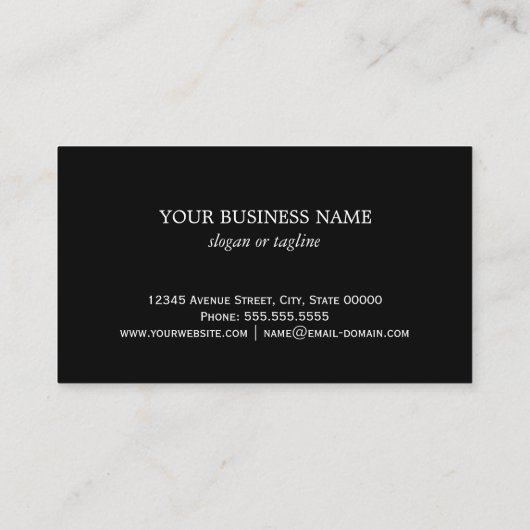 まつげメイクアップロゴ金ゴールド白黒ストライプ 名刺 (裏面)