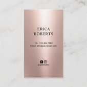 まつげメイクアーティストモダンバラ金ゴールドまつげ 名刺 (裏面)