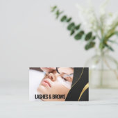 まつげモダン美しいメイクアップアーティストラッシュエクステンション 名刺 (スタンド正面)