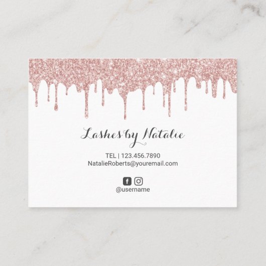 まつげラッシュサロンバラ金ゴールドドリップアフターケア 名刺 (裏面)