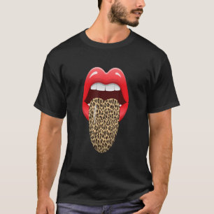 まつげ唇と舌の女性キス服リップB Tシャツ