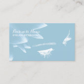 まつげ延長エレガントな花の淡いブルー 名刺 (正面)