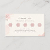 まつげ延長エレガントブランディングラッシュアーティスト ロイヤリティカード (裏面)