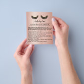 まつげ延長サロンバラ金ゴールドアフターケア チラシ (手)