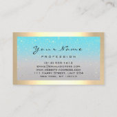 まつげ延長メイクアップアーティストヘアコンフェットフレーム 名刺 (裏面)