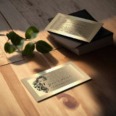 まつげ延長メイクアップアーティストヘアゴールドコンフェッティ 名刺