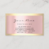 まつげ延長メイクアップアーティストヘアサロンフレーム 名刺 (裏面)