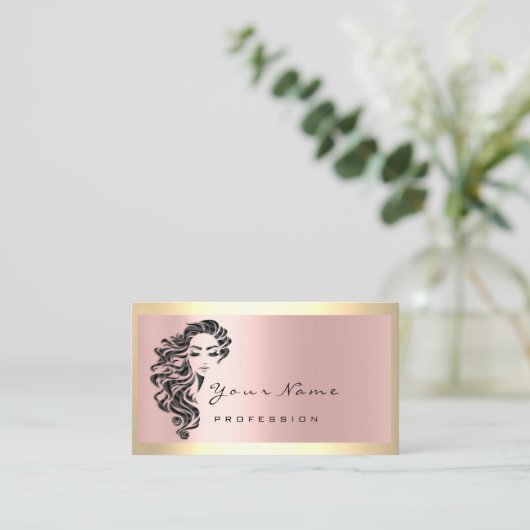 まつげ延長メイクアップアーティストヘアサロンフレーム 名刺 (スタンド正面)