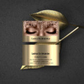 まつげ延長メイクアップバラ金ゴールドルクス 名刺