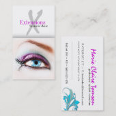 まつげ延長名刺のテンプレート 予約カード (正面/裏面)