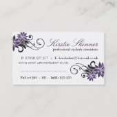 まつげ延長名刺 予約カード (裏面)