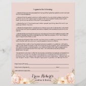 まつげ延長責任の免除とリリース型枠 チラシ (裏面)