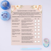 まつげ延長責任の免除とリリース型枠 チラシ (シングル)