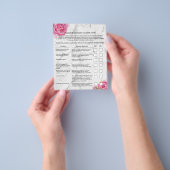 まつげ延長責任免除ヴィンテージフローラ チラシ (手)