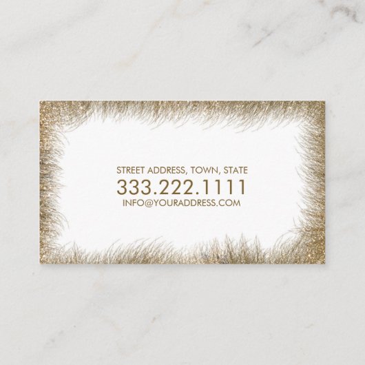 まつげ延長金鞭は白いカードを縁どります 名刺 (裏面)