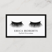 まつげ延長鞭のメーキャップアーティストのミニマリスト 名刺 (正面)