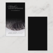まつげ延長黒い名刺 名刺 (正面/裏面)