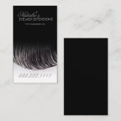 まつげ延長黒い名刺 名刺 (正面/裏面)