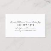 まつげ延長黒い蝶トレンディーカード 名刺 (裏面)