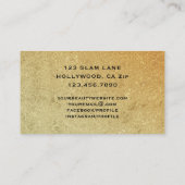 まつげ延長黒い金ゴールドの魅力の化粧 名刺 (裏面)