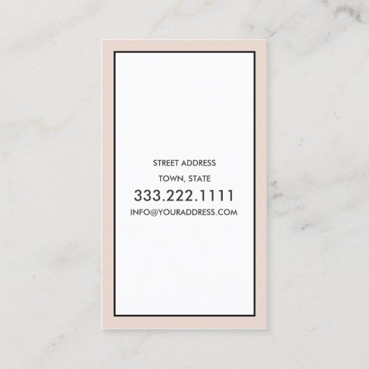 まつげ延長黒のボーダー箱のトレンディーカード 名刺 (裏面)