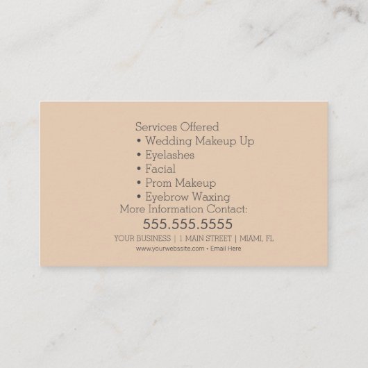 まつげ手描き目サロン名刺 名刺 (裏面)