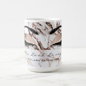 まつげ拡張の目は銅の白い大理石を構成 コーヒーマグカップ (中央)