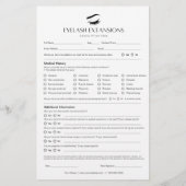 まつげ拡張クライアントのレコードページ 便箋 (裏面)