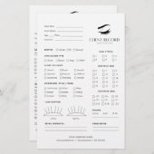 まつげ拡張クライアントのレコードページ 便箋 (正面/裏面)