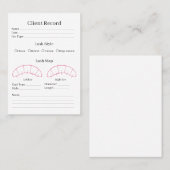 まつげ拡張クライアントのレコード型枠 名刺 (正面/裏面)