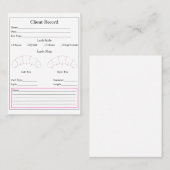 まつげ拡張クライアントレコード型枠 名刺 (正面/裏面)